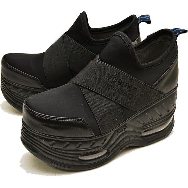 Amazon.co.jp: Yosuke Women's Thick Sole Sneakers, Stretch Material