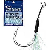Amazon | 【TACKLAND】 アシストフック シングル ソリッドリング付き