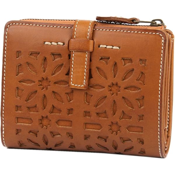 Amazon | genten ゲンテン カットワーク ラウンド長財布 | 財布