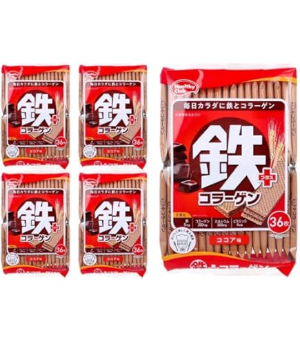 Amazon.co.jp: ハマダコンフェクト 鉄プラスコラーゲンウエハース 18枚