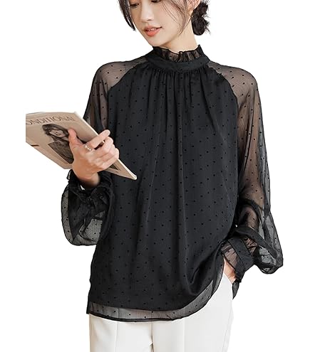 Amazon.co.jp: タグ付き bluelea ブルレア ジャガード ブラウス