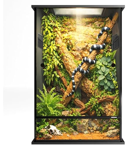 Amazon | Zoo Med ReptiBreeze LED Lights Deluxe Black Screen Cage