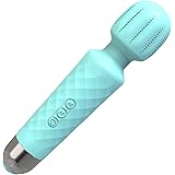 AOUSNO コードレス 電マ 電動 防水 強力 静音 小型 USB充電 シリコン製 blue