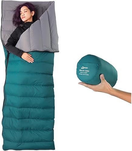 Amazon.co.jp: OUTREVO 寝袋 ダウン 封筒型 軽量 グースダウン