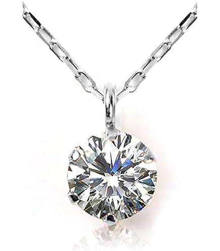 Amazon.co.jp: K18PG 0.1ctダイヤモンドスクリューチェーンペンダント