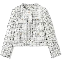 Amazon | [スナイデル] デタッチャブルフリルカラーツイードジャケット