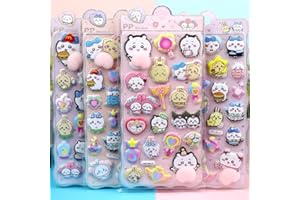 YAYAMIYA 3dシール 立体シール ぷくぷくぷっくり かわいい 立体 おしゃれ デコシール ごほうび 子供 貼り付け可能 贈り物 手帳 携帯 女の子 DIY用 手帳用 水筒・スマホケース・アルバム飾り用 貼り付け可能 ﻿ (4セット-(A+B))