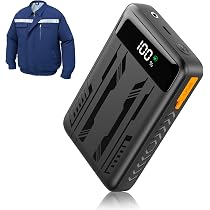 Amazon.co.jp: 空調作業服 モバイルバッテリー 40000mAh 大容量&DC7.4V