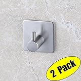 KES a7061 aバスルーム洗面所粘着コート&ローブフックラック/レール、つや消しステンレス鋼 ブラウン