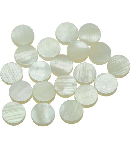 Musiclily Pro 14.5mm Natural Mother of Pearl Diamonds Snowflake Guitar Fretboard Inlay Dots, White Pearl(Set of 10