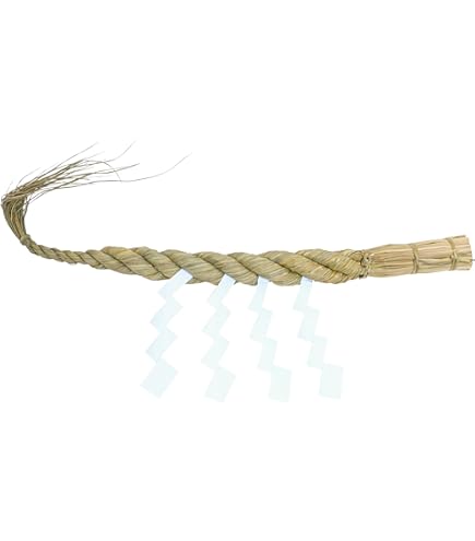 Amazon.co.jp: 12尺 360㎝ 神社鳥居用しめ縄 日本製 房付き 紙垂付き