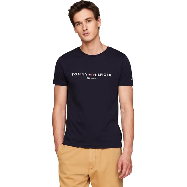 GUESS Herren T-Shirt „Eco Basic Velvet Logo“ – Aus Bio-Baumwolle, Mit Geprägtem Logo, Gerippter Rundhalsausschnitt