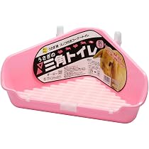 SANKO ペット用ケージ うさぎ用のトイレ砂付き Amazon | SANKO うさぎの三角トイレ・PI ピンク | Sanko | 飼育