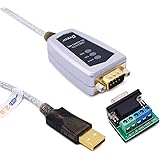 DTECH USB to RS422 RS485 シリアル ポート コンバーター アダプター ケーブル 0.5m FTDIチップセット内蔵 Windows 10 8 7 XP Linux Macなどに対応
