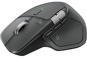 Logitech MX Master 4 Wireless Mouse with Advanced Performance and Tactile Feel of Haptic Feedback, Ergonomic Design, Ultra Fast Scroll, USB-C or Bluetooth Connection, Windows, macOS - Graphite