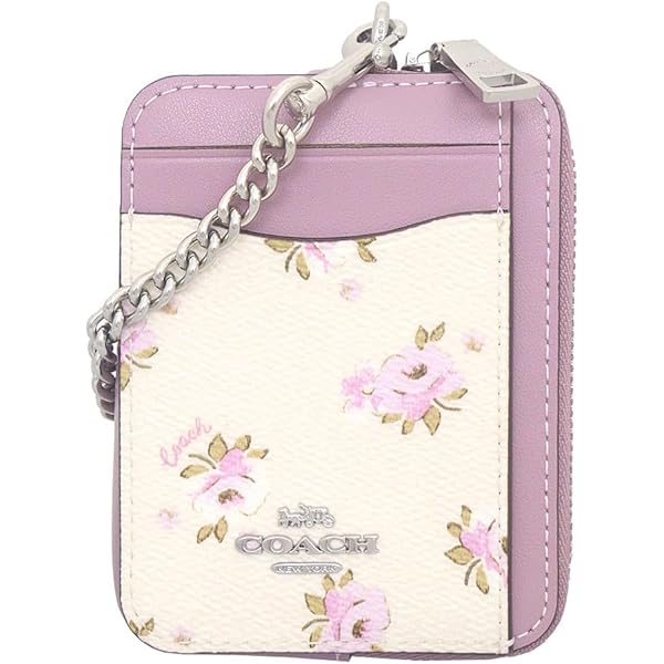 (コーチ)レディース用花柄ZIPカード小銭入れ CAU44-SVCAH COACH® Outlet | Zip Card Case With Floral Print