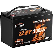 Amazon | LiTime 12V 100Ah TM Bluetooth リン酸鉄リチウムイオン
