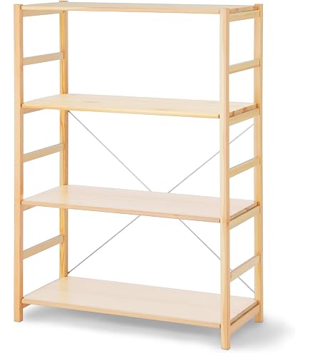 Amazon｜無印良品 木製シェルフ オーク材突板 W88*D44*H83 cm KE2JVA2A