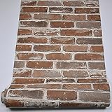 Blooming壁ヴィンテージRust FauxレンガTextured壁紙のリビングキッチンバスルーム、Lサイズ、54 Square Ft /ロール 20.8 In32.8 Ft=57 Sq.ft B