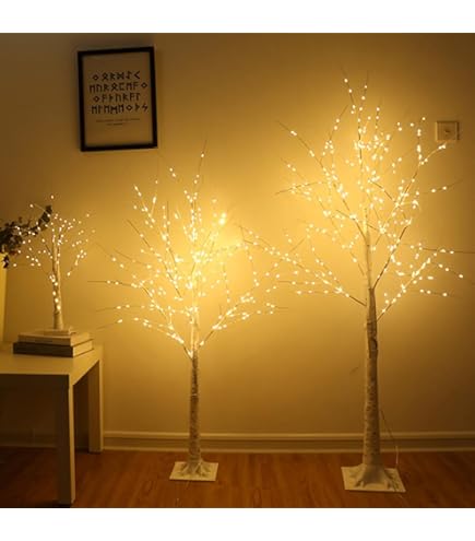 Amazon | BTM クリスマスツリー ブランチツリー 120cm 温暖色 白樺 枝