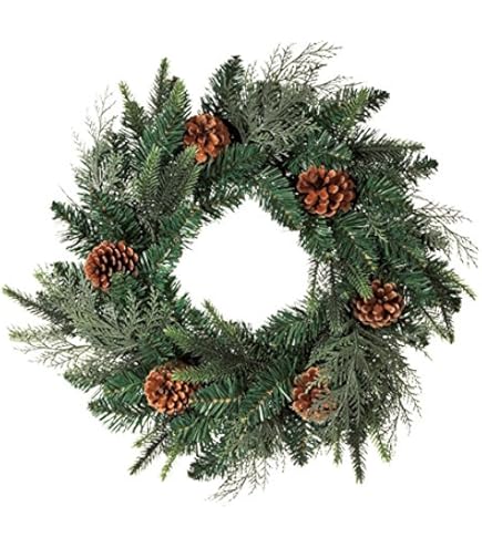 造花♪クリスマスリース♪ Amazon | 東京堂 カナディアンリース 18吋 グリーン クリスマスリース