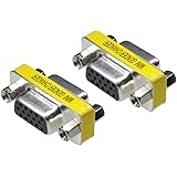 KAUMO VGA延長アダプタ D-Sub15ピン 中継コネクタ つなぎ アナログ メス/メス (2個パック)