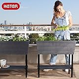 KETER Urban bloomr アーバン ブルーマー　ブラック (スタンド植木鉢 高床式 菜園 プランター 家庭菜園キット ケター ケーター 野菜 ベジタブル）