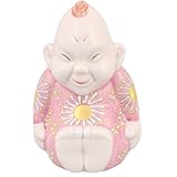 九谷焼 福の神 ビリケン 3号 ピンク盛 A-0019
