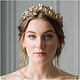 Anglacesmade Bridal Headband Leaf Vine Headband Gold Leaf Crown Leaf Tiara Wedding Headpiece Bridesmaid Prom Festival Hair Ac