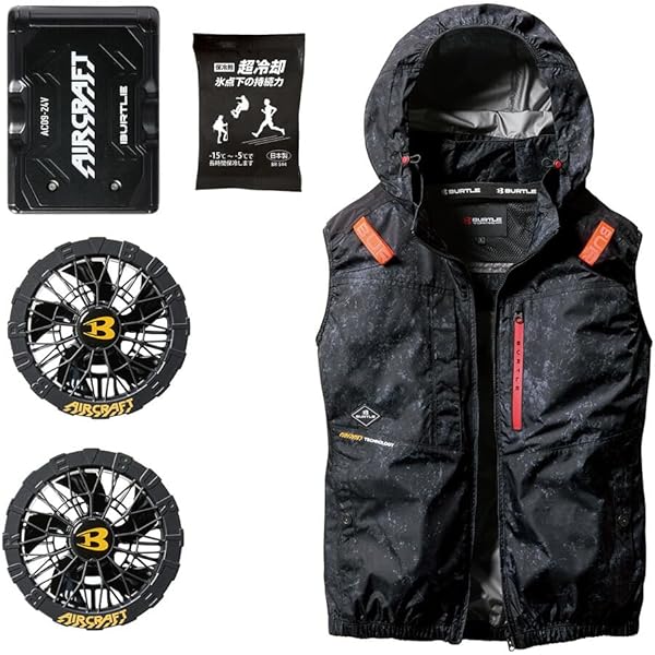 ③ 19V 空調服　バートル　エアークラフトBURTLE フルセット Amazon.co.jp: [バートル] エアークラフト 3点セット ブルゾン