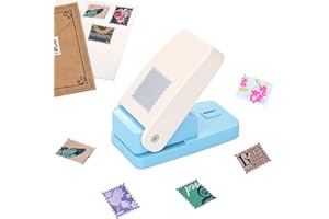 abzdfty クラフトパンチ 切手 パンチ 長方形 スクラップパンチ 紙工芸 ハンドクラフト 手動式 軽量 多用途 高耐久 (25.4*21.1mm)