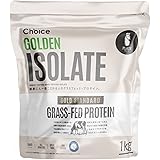 Choice GOLDEN ISOLATE (ゴールデンアイソレート) ホエイプロテイン プレーン 1kg【鮮度を保つ真空パックにリニューアル】 [ 乳酸菌ブレンド/人工甘味料不使用 ] GMOフリー タンパク質摂取 グラスフェッド (アイソレート 