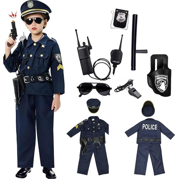 Amazon.co.jp: ポリス セット 警察 コスプレ ハロウィン おもちゃ 子供