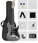 初心者セット エレキギター HSS HSSピックアップ STタイプ 39インチ エレキギター CAHAYA | Amazon ブラック アンプ付 39インチ ギター