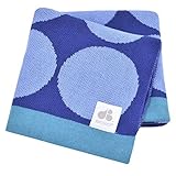 Just Born Jacquard Blanket, Blue Circles by Just Born [並行輸入品]