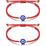 Seyaa Handmade Evil Eye Bracelets Red String Bracelet Ojo Turco Kabbalah Protection Luck Amulet Wish Bracelet Jewelry for Wom