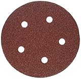 PORTER CABLE 735500625 5 60-Grit Hook and Loop 5-Hole Disc Sandpaper (25 Pack) [並行輸入品]