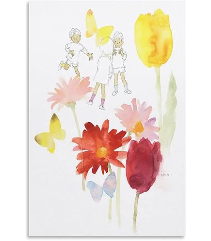 いわさきちひろポスター額「花と少女」 Amazon.co.jp: いわさきちひろポスター額(桃) (花と少女
