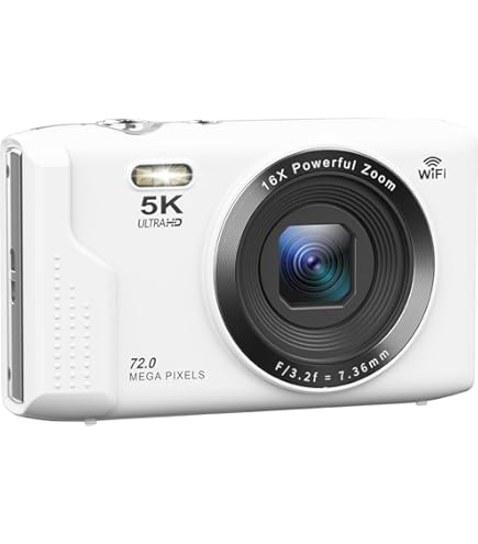新品未使用 デジタルカメラ 7200万画素 16倍ズーム 2.8インチ 5K録画 ほぼ新品 デジタルカメラ 7200万画素 16倍ズーム 2.8インチ 5K
