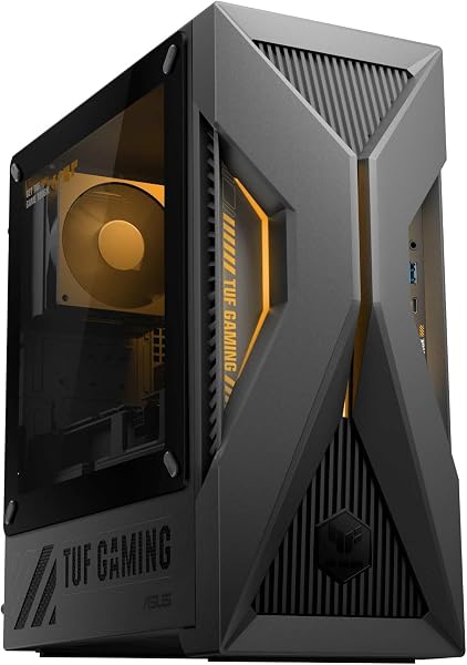 ASUS Gaming Desktop PC TUF Gaming T500 T500MV GeForce RTX 5060 Ti Intel Core 7 240H Memory 32GB SSD 1TB Windows 11 Air Cooling CPU Cooler Video Editing Weight 5.9kg Solar Eclipse Gray T500MV-07240H108W - 1