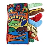 JOLLYBABY 布の絵本 さわって発見 動物いっぱい 英語付き (恐竜の尾)
