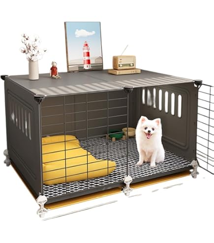Amazon | RNQZ 小型大型犬用クレート、犬用ベビーサークル、特大