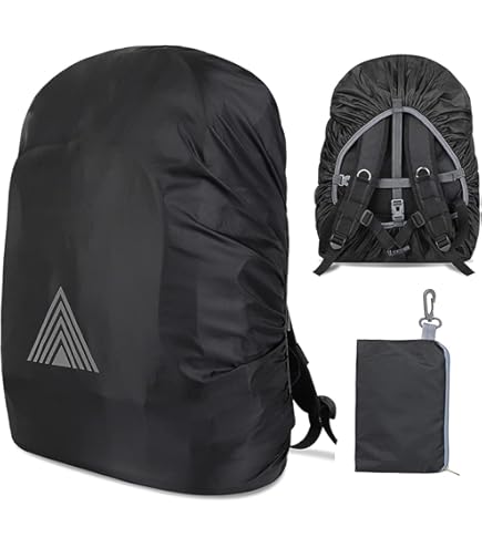 Pubiao 1 Pack Backpack Cover, 45L Waterproof Backpack Rain Cover, Rucksack Covers In Polyester, Waterproof Rucksack Cover For Outdoor Traveling Hiking Riding Climbing - Foto 7