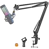 For HyperX Quadcast S Mic Boom Arm, Quadcast Microphone Adjustable Stand Compatible with HyperX Microphone