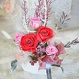 【ギフト】ほんのり香る 100% プリザーブドフラワー ギフト アレンジ　[アロマピュア] (winterフランボワーズ)