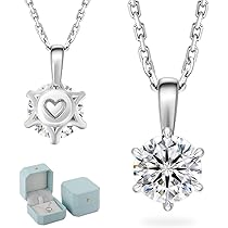 モアサナイトダイヤ　15ct　特大　ネックレス　シルバー　アクセサリー Amazon | [京珠堂] ネックレス モアサナイト シルバー925 一粒