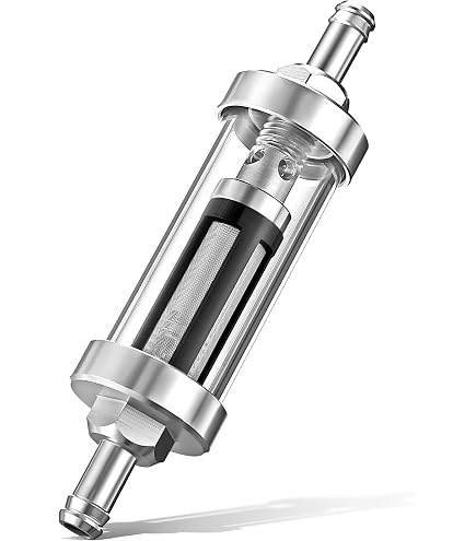1 8 Fuel Filter Mini Clear Disc Shape In-line Fuel Filter - Fits 3/8 In ...