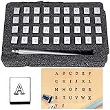 [FUPUTWO] 刻印セット 打刻印 アルファベット 数字 英字 レザークラフト DIY 手作り (3.5mm)