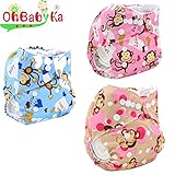 Ohbabyka3点セット ベビー服 赤ちゃん 服 ベビー用おむつカバー 女の子 男の子 布おむつ/おむつカバー ベビー 布オムツ/おむつ/オムツ フリーサイズ サイズ調節可 (K0405OB029)