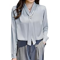 Amazon.co.jp: [Bidason] 千鳥柄 ブラウス レディース シャツ 長袖